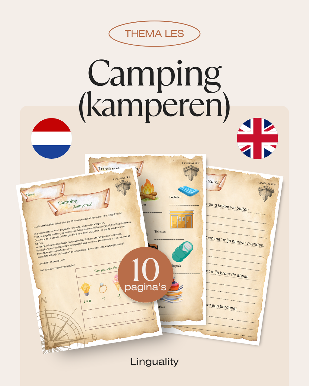 Lespakket Thema: Camping (digitaal product)